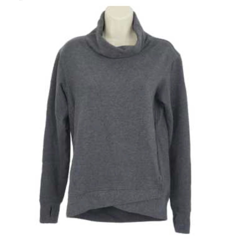 Lululemon Womens 6 On The Double Pullover Shirt Grey Thick Knit Activewear Top